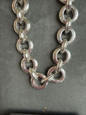 Silver Large Link Chain Necklace - Women Jewelry